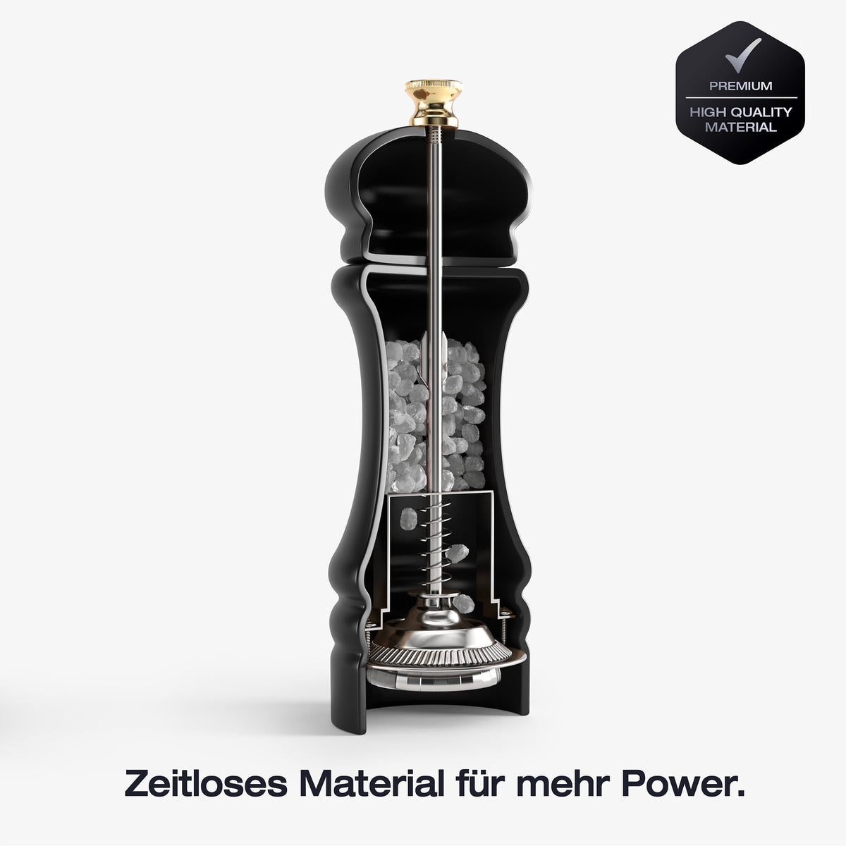 FUJI - Salz- und Pfeffermühle Set (Pure Black, 17 cm)