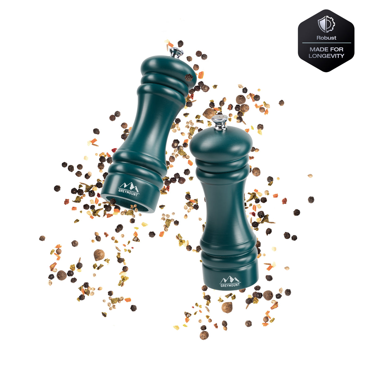FUJI - Salz- und Pfeffermühle Set (Midnight Green, 17 cm) - Greymount