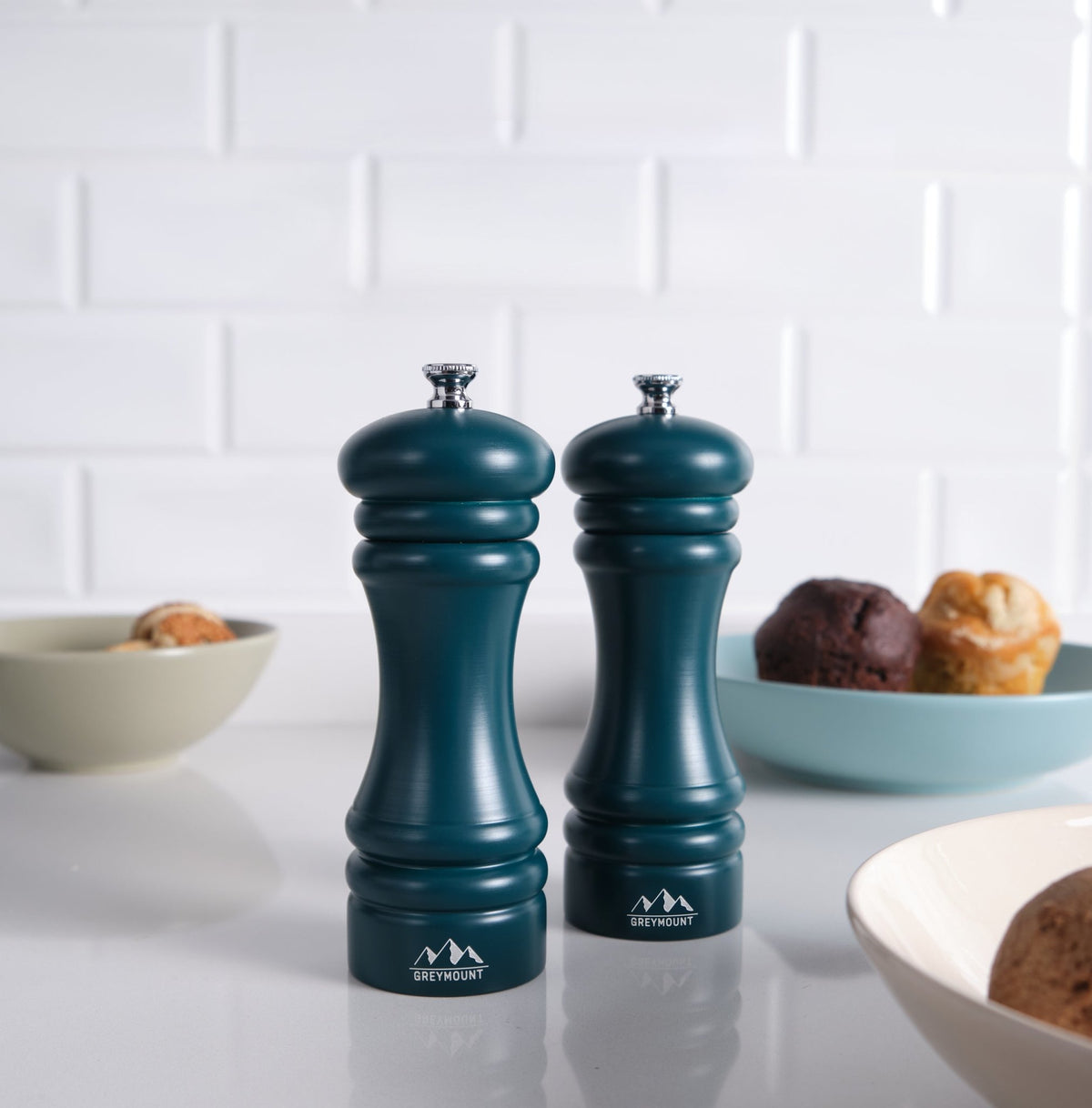 FUJI - Salz- und Pfeffermühle Set (Midnight Green, 17 cm) - Greymount