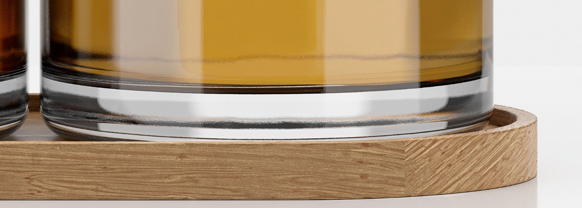 Ölflasche Untersetzer aus Holz