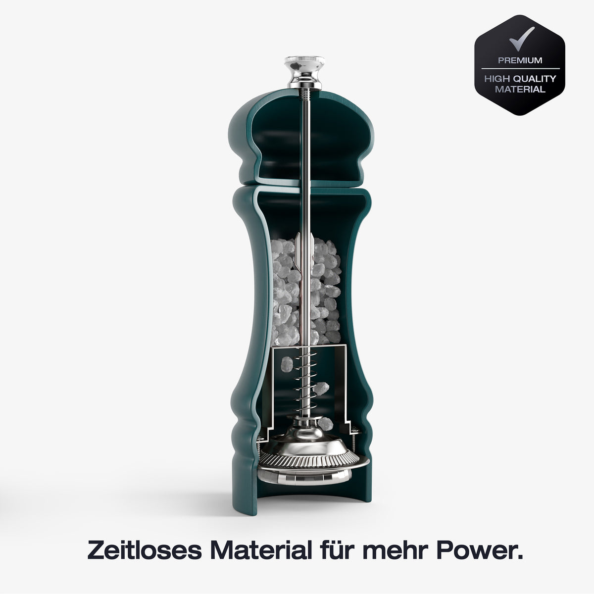 FUJI - Salz- und Pfeffermühle Set (Midnight Green, 17 cm)