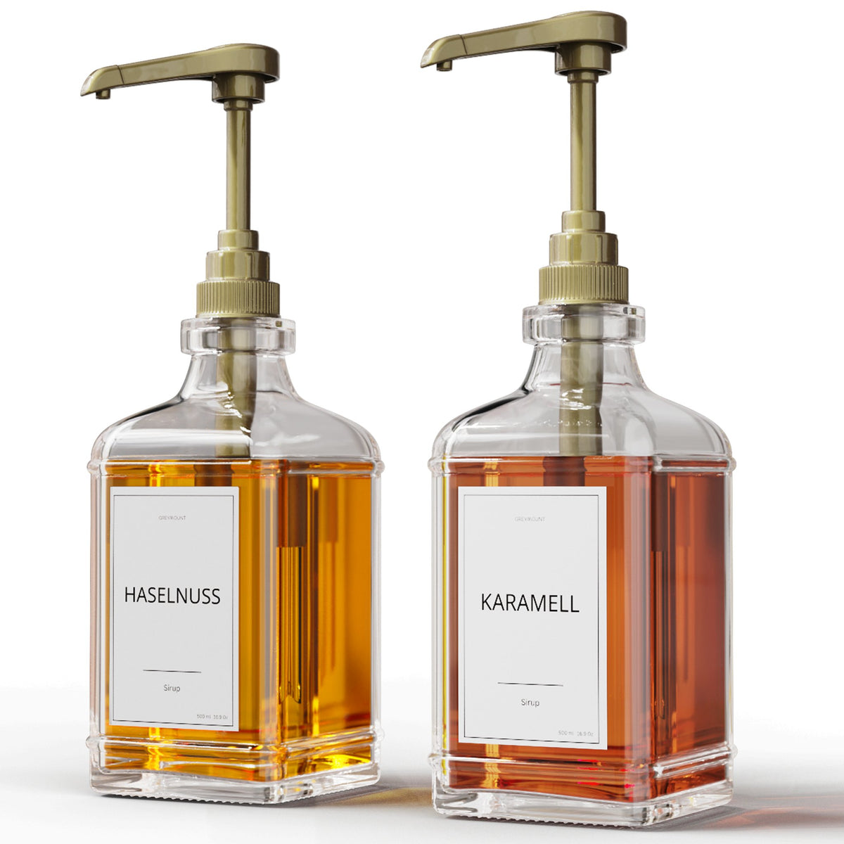 Sirup Spender Gold (2er Set, 500ml) - Greymount